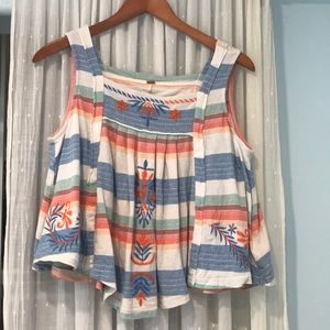 Embroidered Free People top